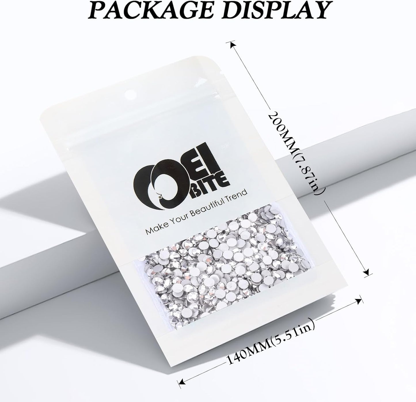 Silver Flatback Rhinestones, Glass Rhinestones for Nail Art and Craft, Glue Fix, Loose Crystal Gemstones(Silver, SS20, 2880pcs, 4.6-4.8mm)