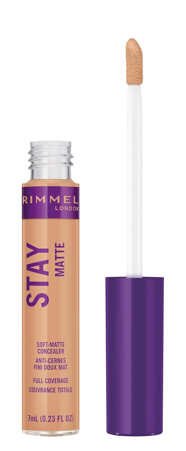 Rimmel London Stay Matte - 210 Shell - Concealer, 24-Hour Wear, Shine Control, Fights Free Radicals, 0.23oz