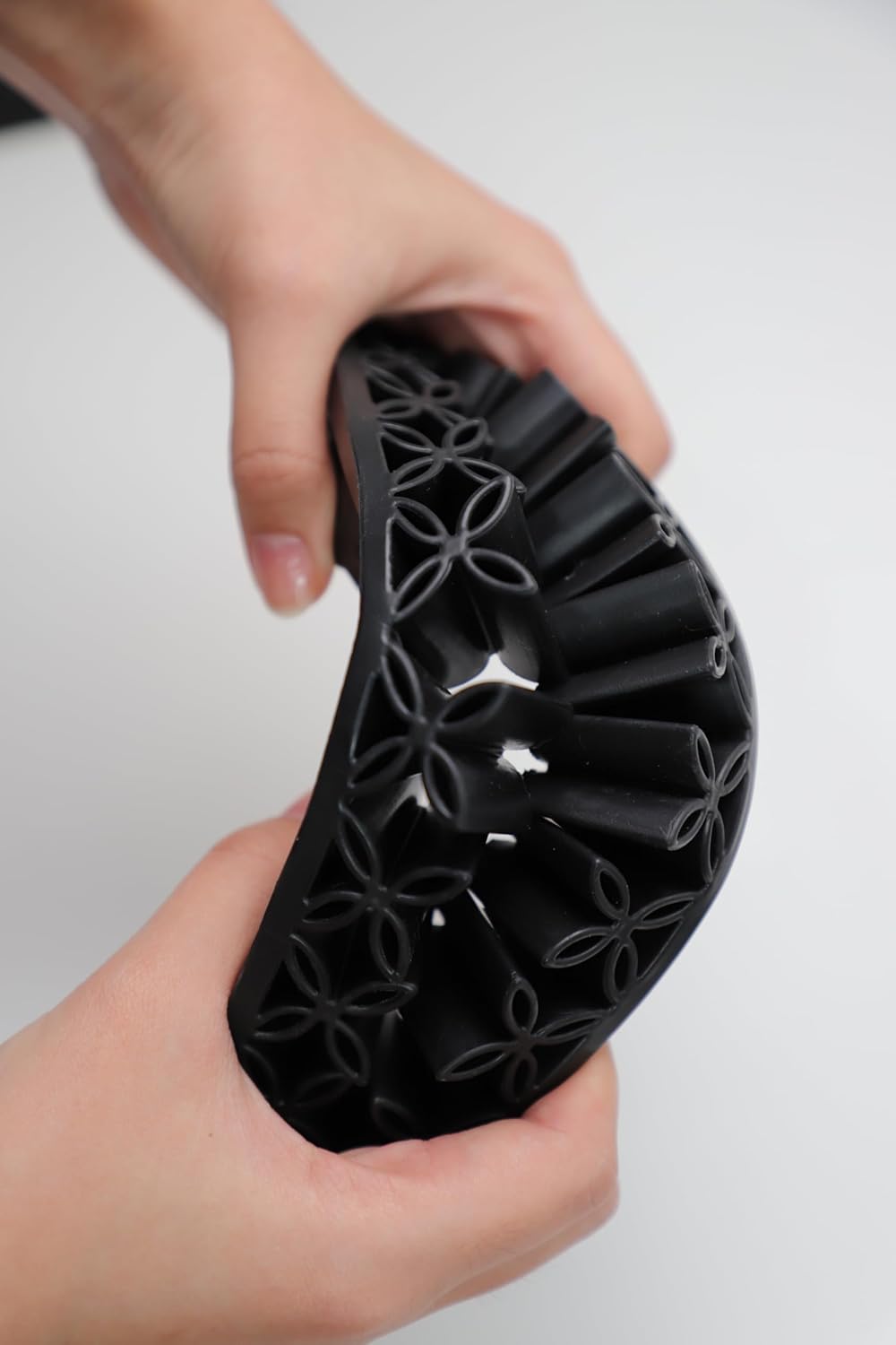 Upright Silicone Brush Holder with Square Corners - Black