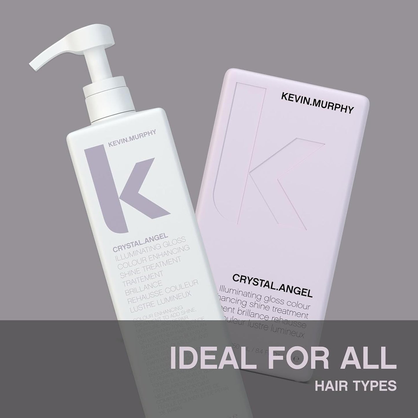 KEVIN.MURPHY CRYSTAL.ANGEL - Colour Shine Hair Treatment - For Colour Gloss - For Coloured or Natural Hair - For Blonde & White Tones - Hair Repair & Shine - 250 mL / 8.4 fl oz