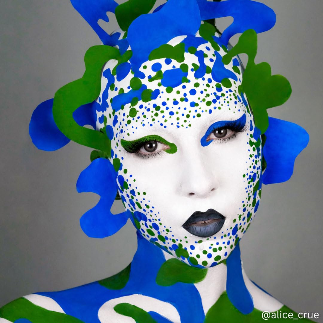 Mehron EDGE Face & Body Paint| Professional Water-Activated Face Paint Makeup | Made in the USA | For Cosplay, Halloween, & SFX (Blue)