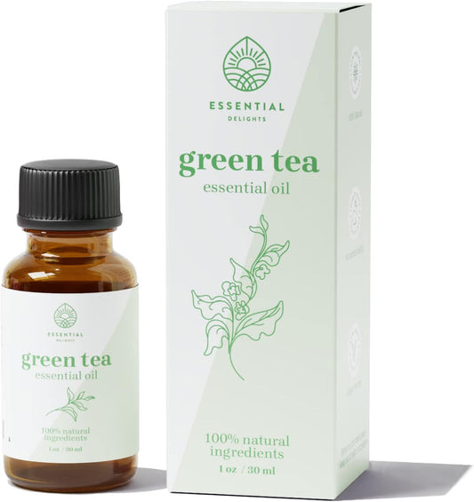 Green Tea Essential Oil - Premium Grade Essential Oil | for Aromatherapy, Soaps, Lotions, & Candles | Vegan & Cruelty Free (1 Fl Oz, Green Tea)