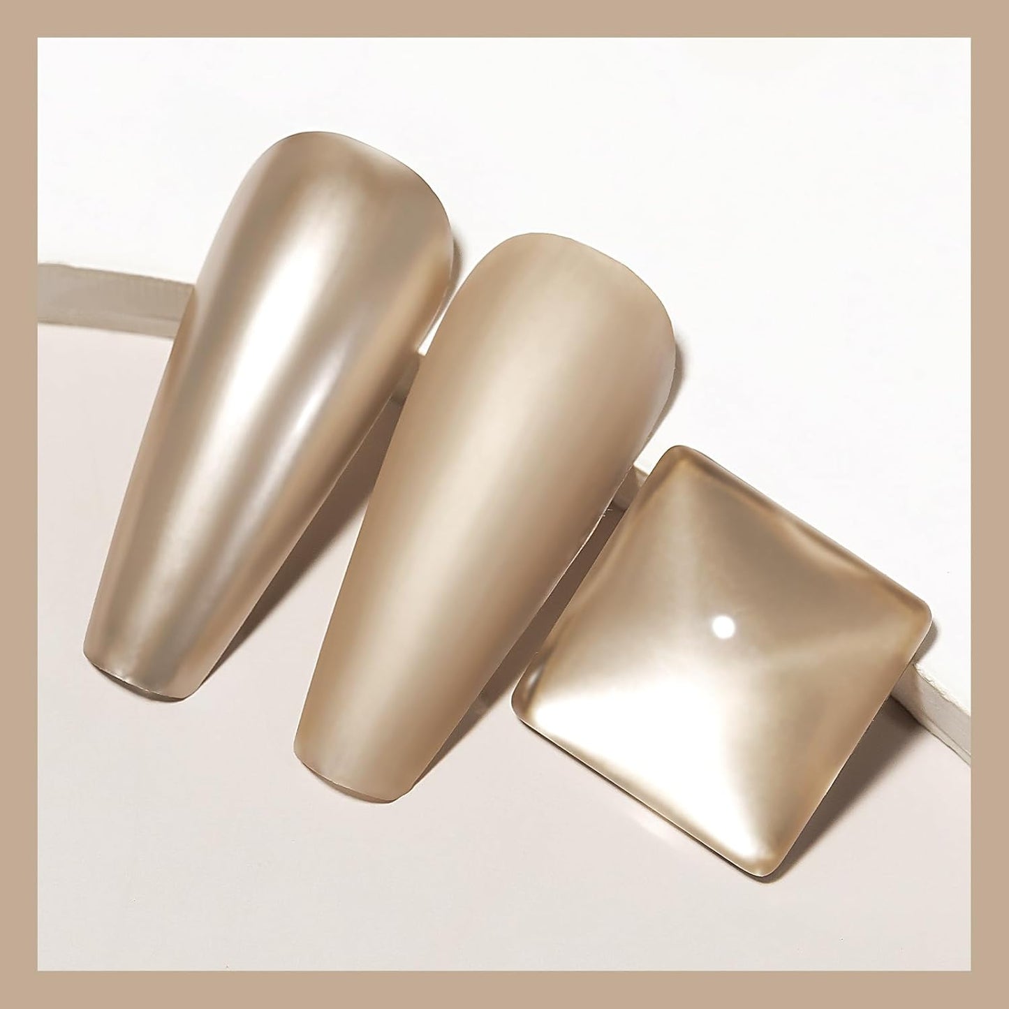 MIZHSE Champagne Mirror Nail Polish, Quick Dry Metallic Nail Polish, Air Dry Fast Chrome Nail Lacquer Bright Color Oil-based Nail Art Manicure DIY Home