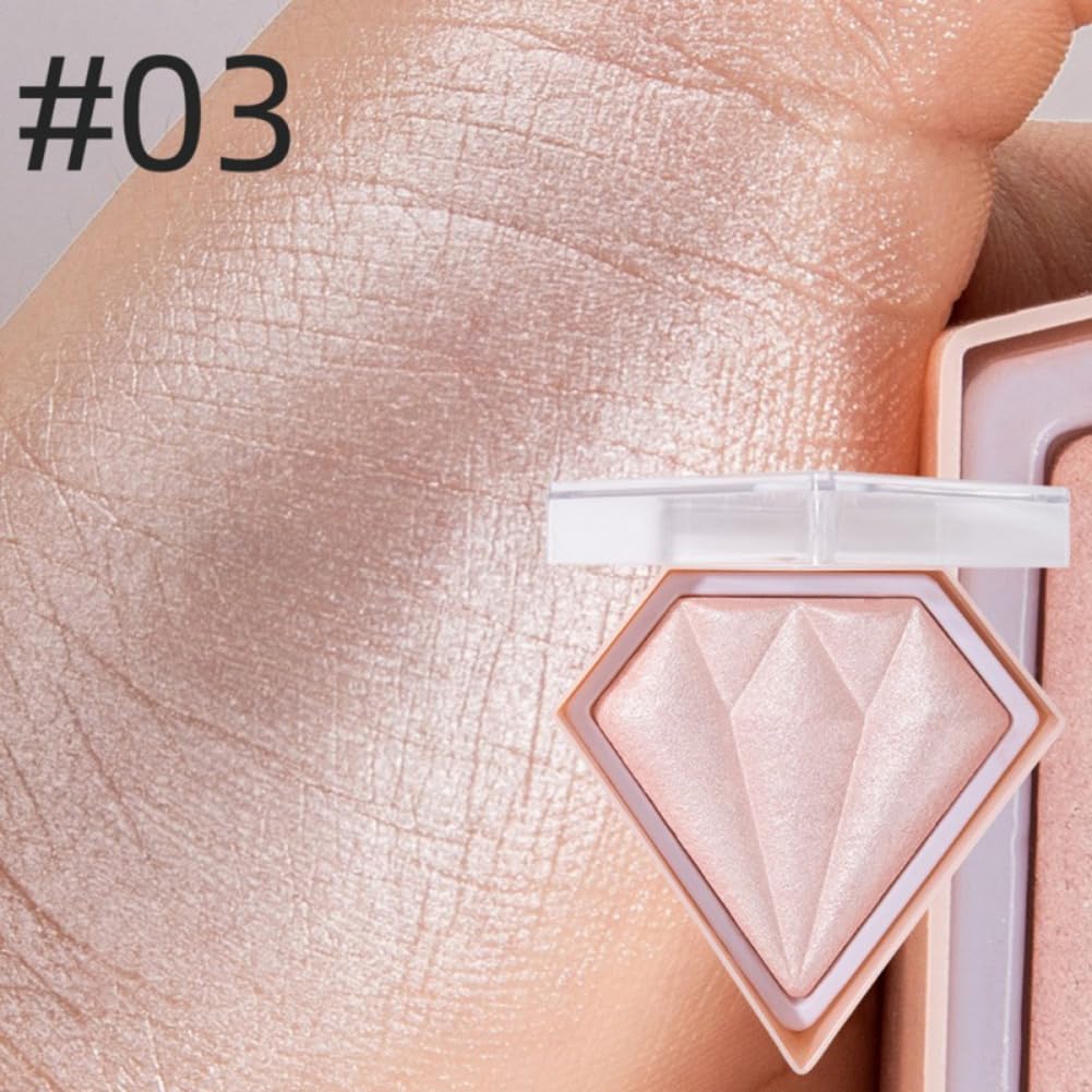 Pink Highlighter Makeup Palette, Face Highlighter Palette Glitter Highlighter Palette Shimmer Highlighter Powder for Face Cheek Illuminator Iluminadores de Maquillaje(03)