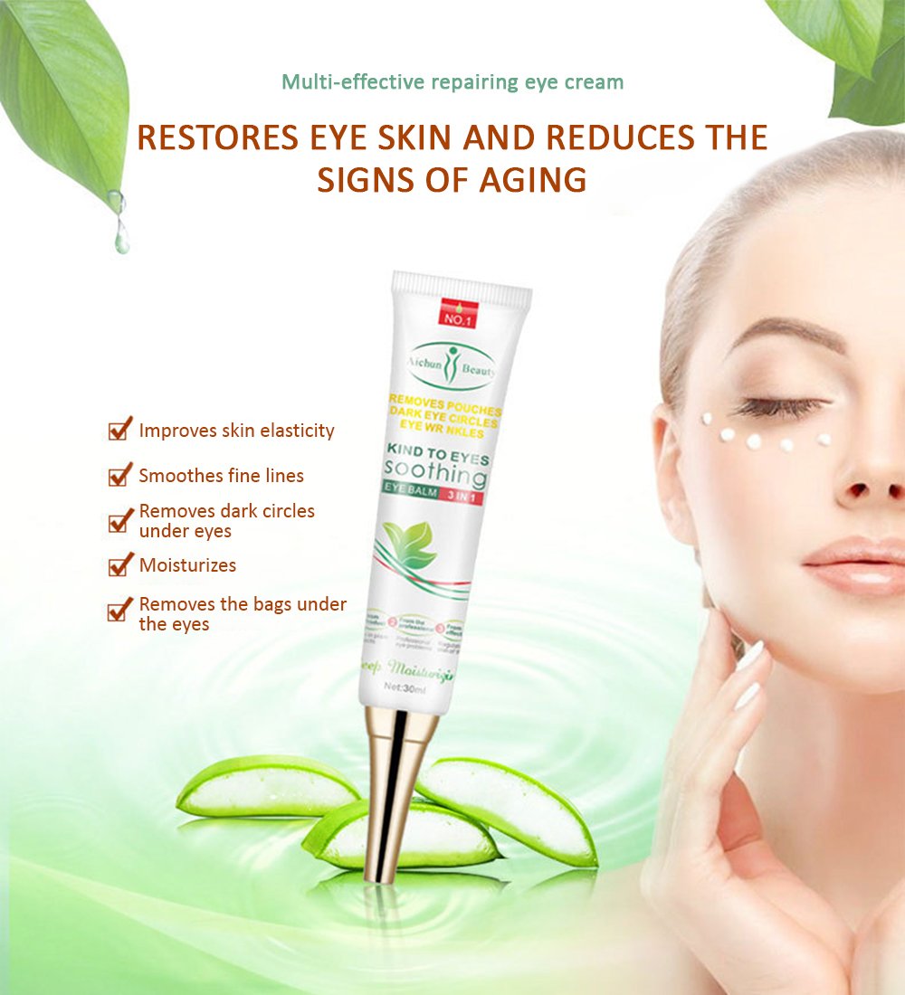 AICHUN BEAUTY Dark Eye Circles Wrinkles Cream Natural Moisturizing Aloe Vera 30g