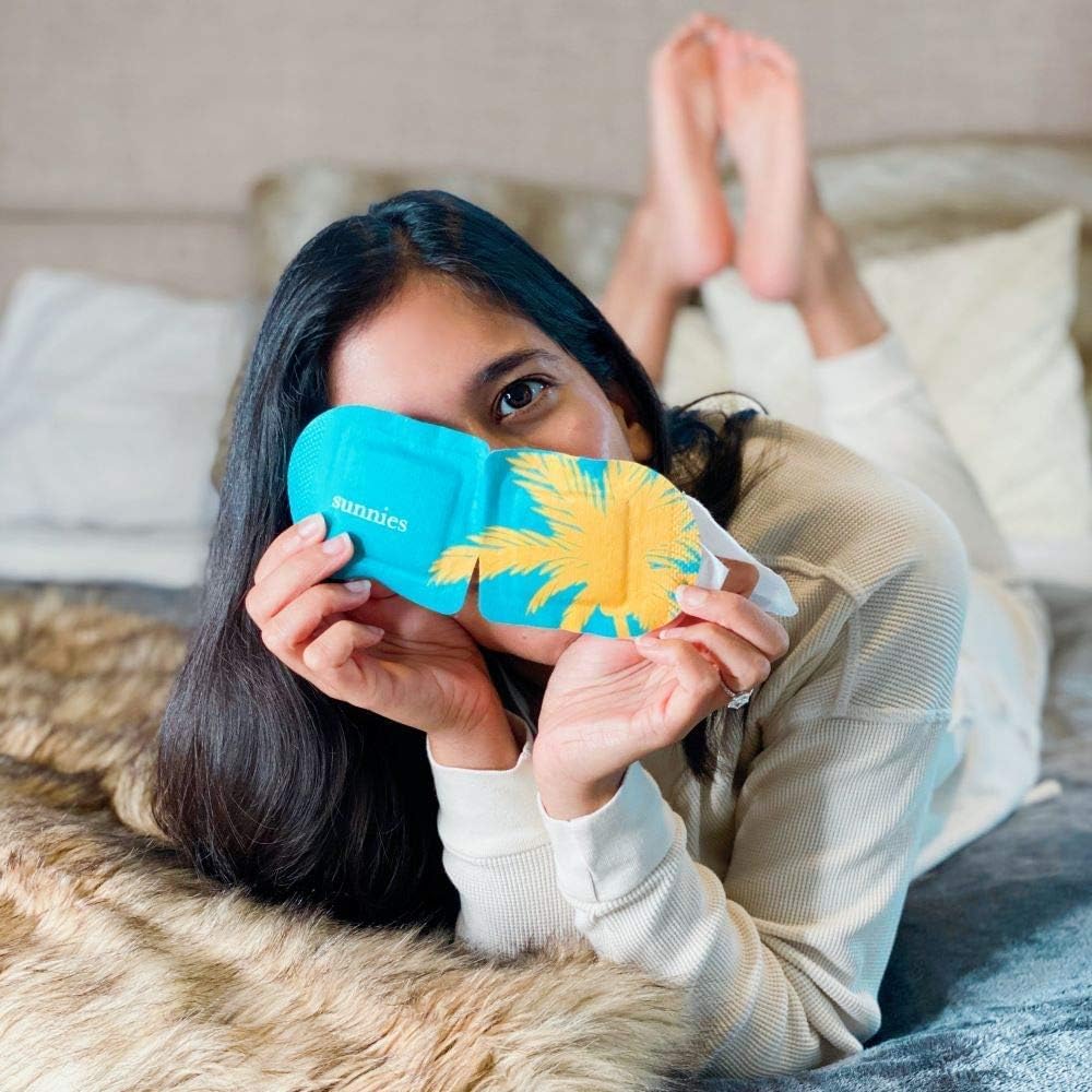 Self-Heating Steam Eye Mask Compress for Dry & Tired Eyes, Longest Lasting (40+ mins), Disposable, No Microwave, Sleep Better, Headache Relief, Puffiness and Dark Circles, Combine with Gold Hydrogels