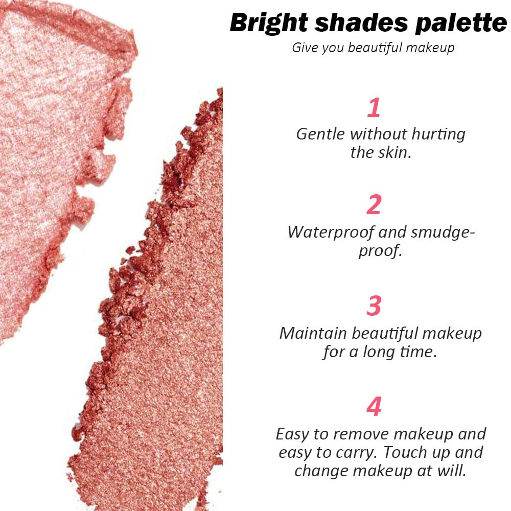 9 Colors Blue Champagne Gold Matte Shimmer Eyeshadow Palette for Eye Makeup,High Pigmented Silver Brown Eye Shadow Primers Powder Palet de sombras de ojos