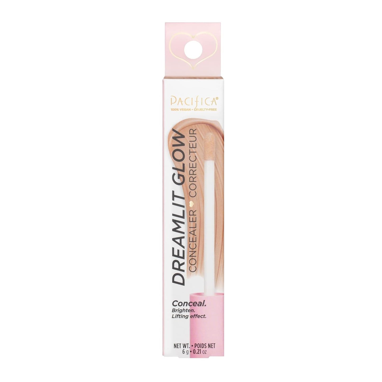 Pacifica Beauty, DreamLit Glow Concealer - Shade 07, Multi-Use Concealer, Conceals, Corrects, Covers, Puffy Eyes and Dark Circles Treatment, Plant-Based Formula, Lightweight, Long Lasting, Vegan, Tan