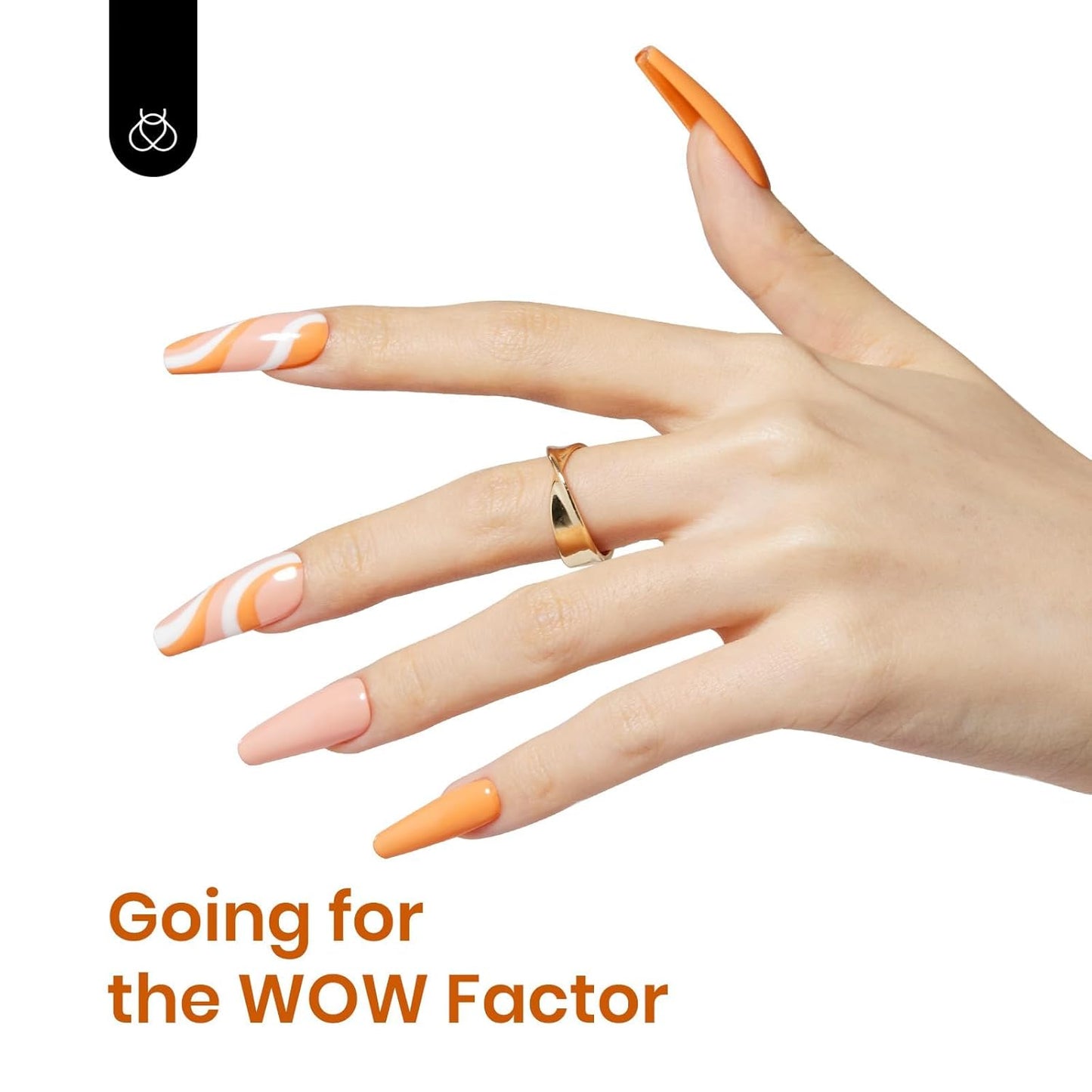 Beetles Burnt Orange Gel Nail Polish, 15Ml Light Persimmon Polish Orange Nail Polish Gel Tropical Soak Off Uv Led Nail Lamp Manicure Salon Diy at home Gift for Women