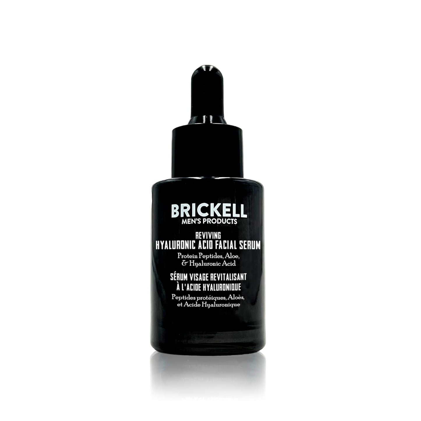 Brickell Men's Anti Aging Hyaluronic Acid Serum for Face, Reviving Day Serum for Men, Natural and Organic with Protein Peptides to Restore Firmness and Collagen, 1 Ounce, Scented