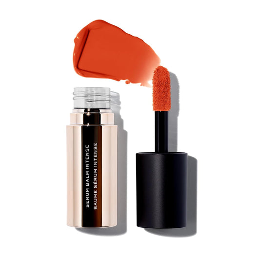 MAKE Beauty Serum Balm Intense, Hydrating Lip Gloss. Pigmented Vegan Moisturizing Lip Oil with Plumping Effect. Lip Emollient Treatment for Soft, Smooth, Shiny Lips - Shade, Sun Flare+