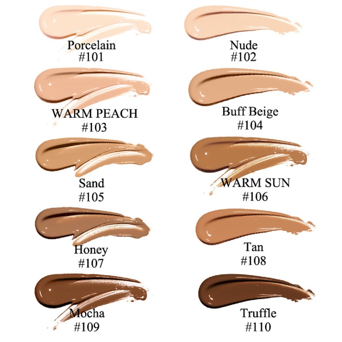 PHOERA Foundation,Flawless Soft Matte Liquid Foundation Oil Contro Concealer Waterproof Full Coverage Foundation Makeup .(1 Pcs-103# Warm Peach)