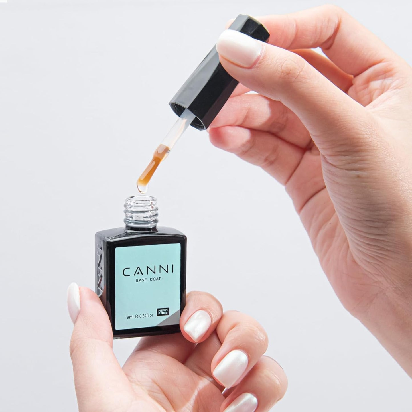 CANNI Gel Base Coat – 9ML Soak-Off UV/LED Base Gel Nail Polish, Long-Lasting Clear Layer for DIY or Salon Use