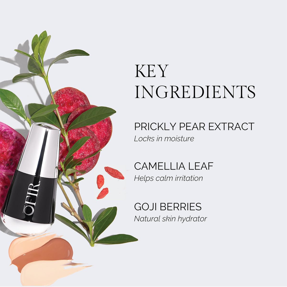 OFIR Skin Satin Medium Coverage Foundation | Buildable, Non-Creasing Finish | Vegan, Cruelty-Free, Paraben-Free Makeup | Blue Light Protection | 1 FL OZ (Sesame - Light Neutral)