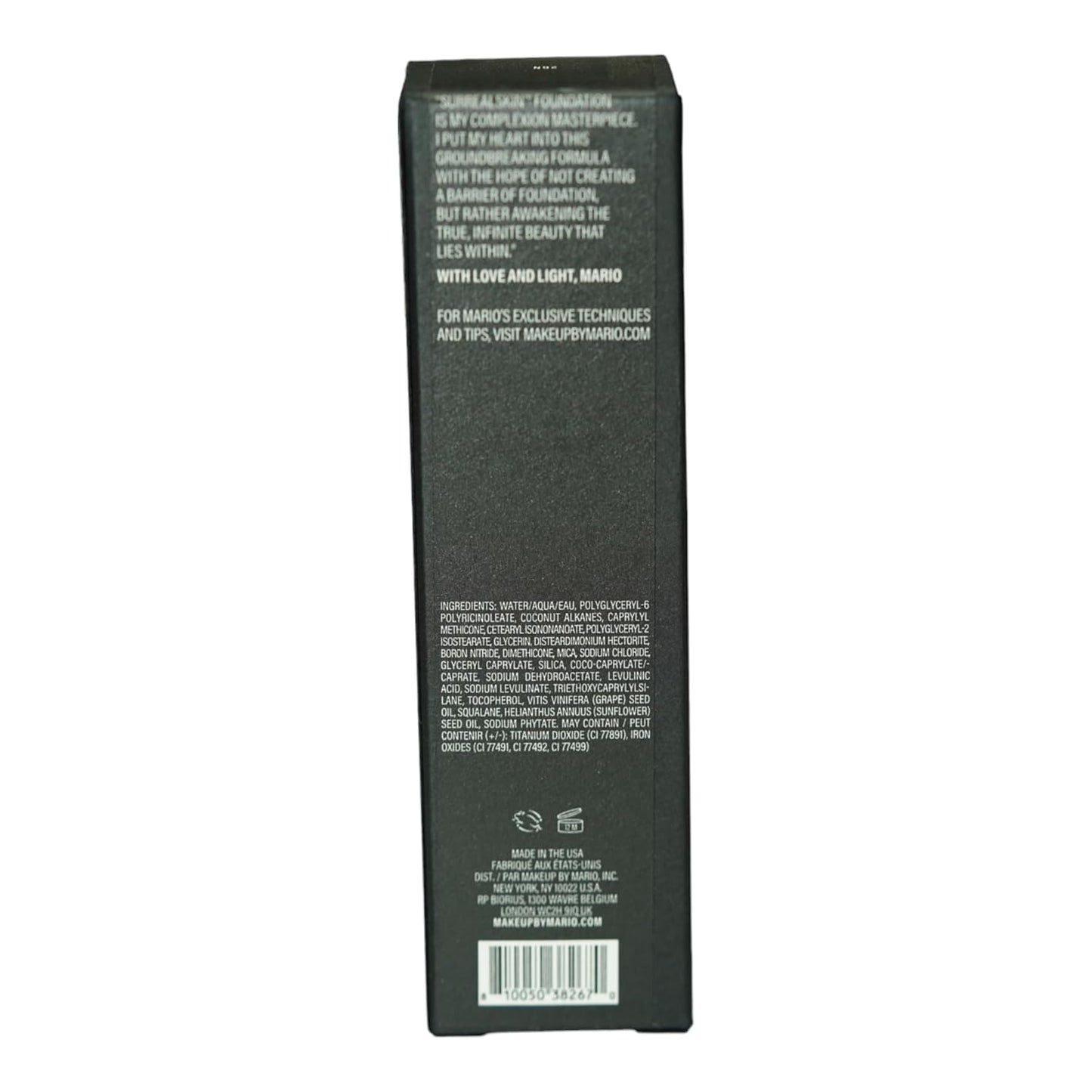 MAKEUP BY MARIO SurrealSkin Liquid Foundation, Liquid Formula, Vegan, Long-wearing coverage, Hydrating, Natural Finish, Size 30 mL (26N - dark with neutral undertone)