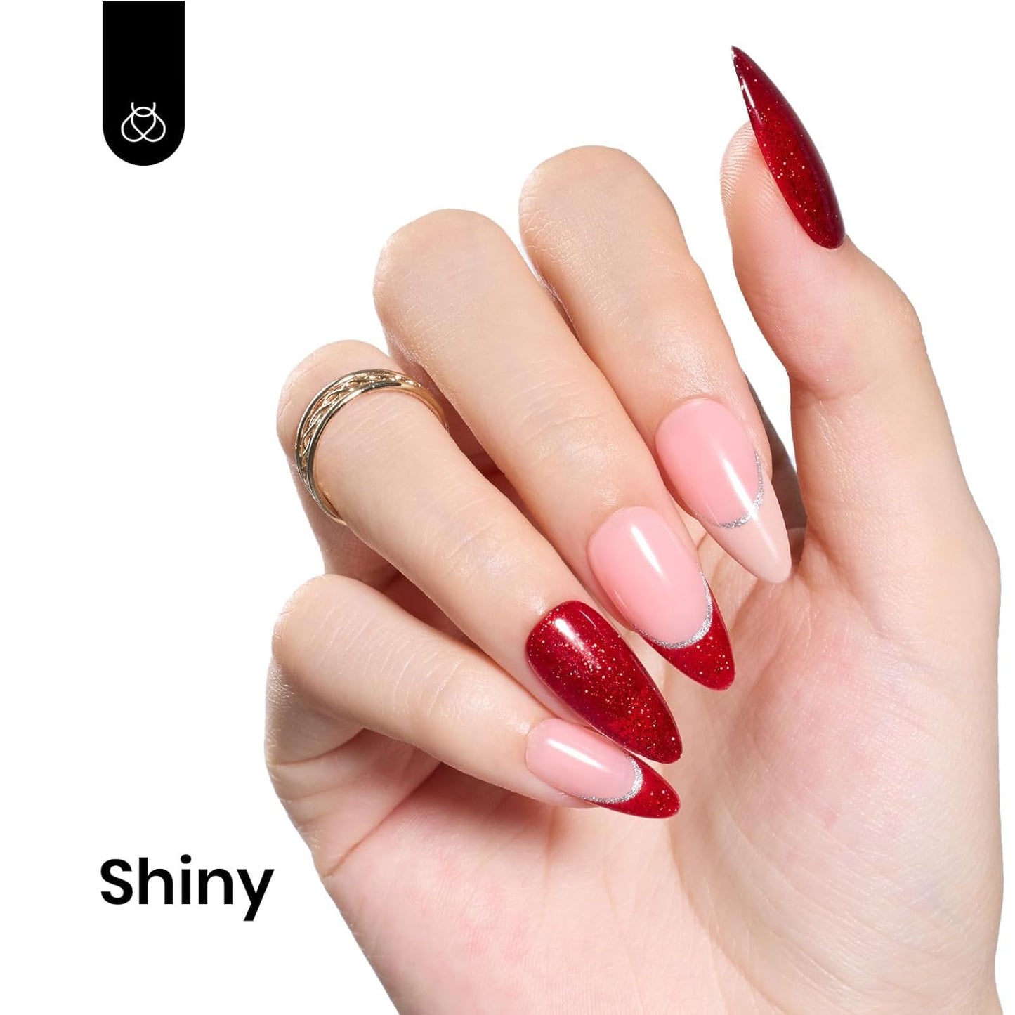 Beetles Glitter Red Gel Nail Polish Wine Red Shimmer Gel Polish 1Pcs 0.5Oz 15ml Soak Off UV LED Nail Lamp Nail Art Manicure Salon DIY Home Nail Design Decoration