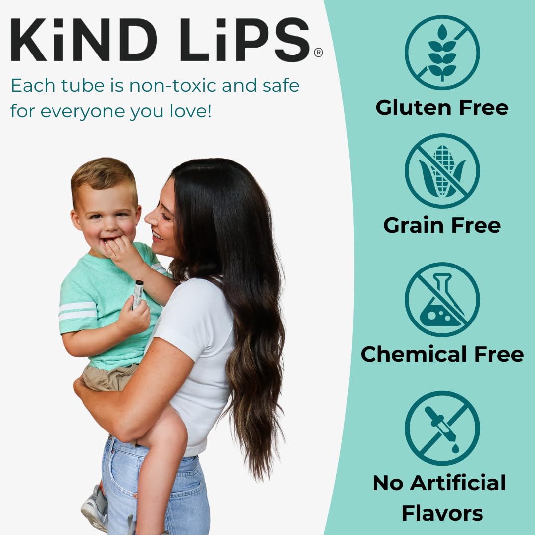Kind Lips Mint Mint Lip Balm 2-Pack - USDA Organic, Extra Minty Cooling Chapstick Alternative | Gluten-Free, Cruelty-Free