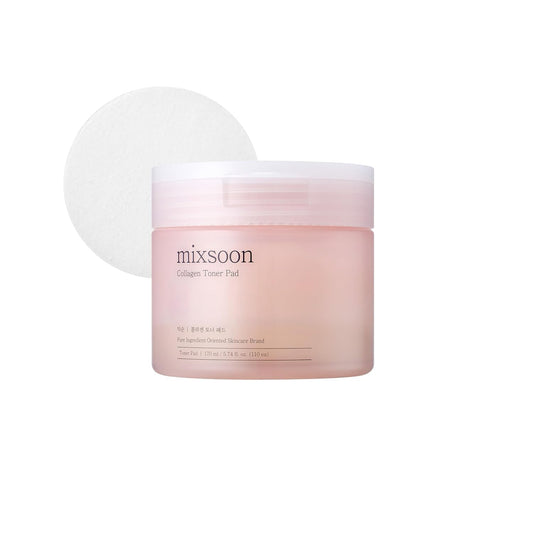 mixsoon Collagen Toner Pad 5.7 Fl. Oz. / 170ml Korean Glass Skin Care