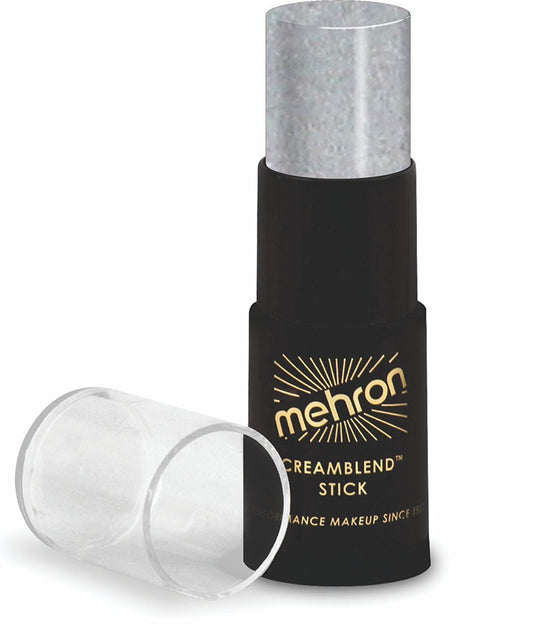 Mehron Makeup CreamBlend Stick | Face Paint, Body Paint, & Foundation Cream Makeup | Body Paint Stick .75 oz (21 g) (Silver)