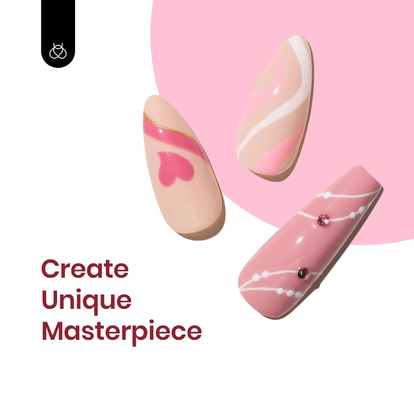 Beetles Pink Gel Nail Polish – Dare to Bare Gel Polish Set, 20 Color Soak off Uv Led Manicure Kit with 3Pcs Base Coat Matte Glossy for DIY Manicure Gift for Women