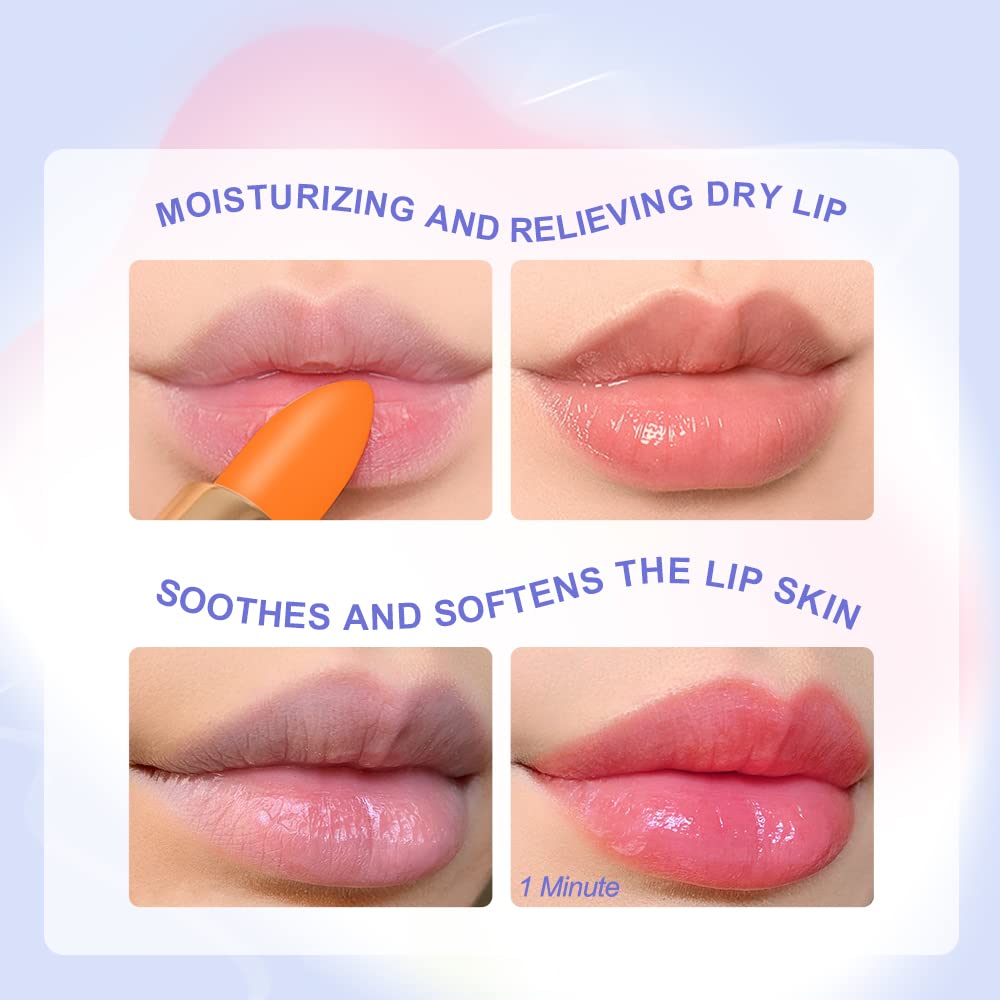 SACE LADY Tinted Lip Balm Set, Hydrating Natural Lip Moisturizer for Dry Cracked Lips, Long Lasting Color Changing Lipstick for Women 3 Shades