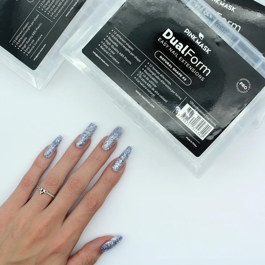 Professional Dual Forms - Full Square - 120 Units for Nail Extensions