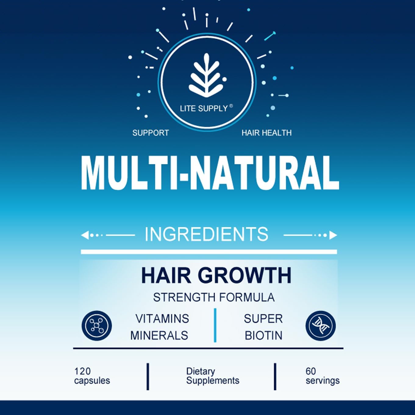 Hair Growth Vitamins for Women & Men, 120 Hair Growth Capsules, Natural Hair Thickening Products for w/Biotin 5000mcg, Collagen & Zinc - Hair Supplement, Regrowth Hair Vitamins