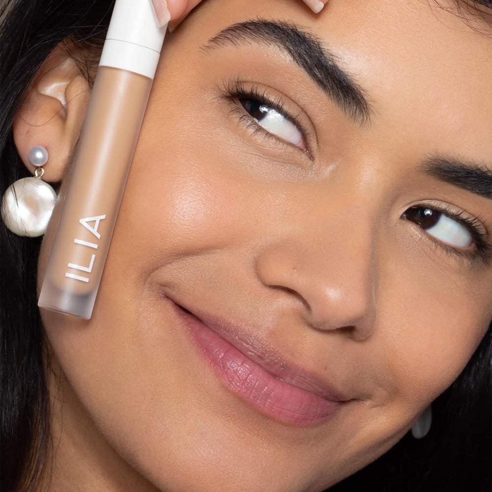 ILIA - True Skin Serum Concealer | Non-Comedogenic, Cruelty-Free, Vegan, Safe For Sensitive Skin, Reduces Appearance of Dark Circles + Blemishes (Nutmeg SC4, 0.16 oz | 5 ml)