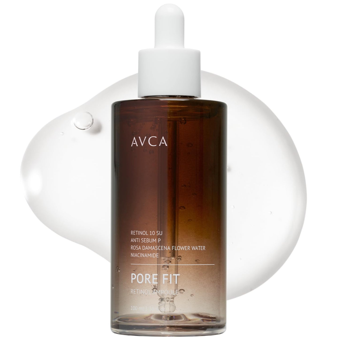AVCA Pore Fit Retinol Ampoule for Large Pores, Fine Lines, Anti Aging & Wrinkle Care 100ml/3.38fl. oz.