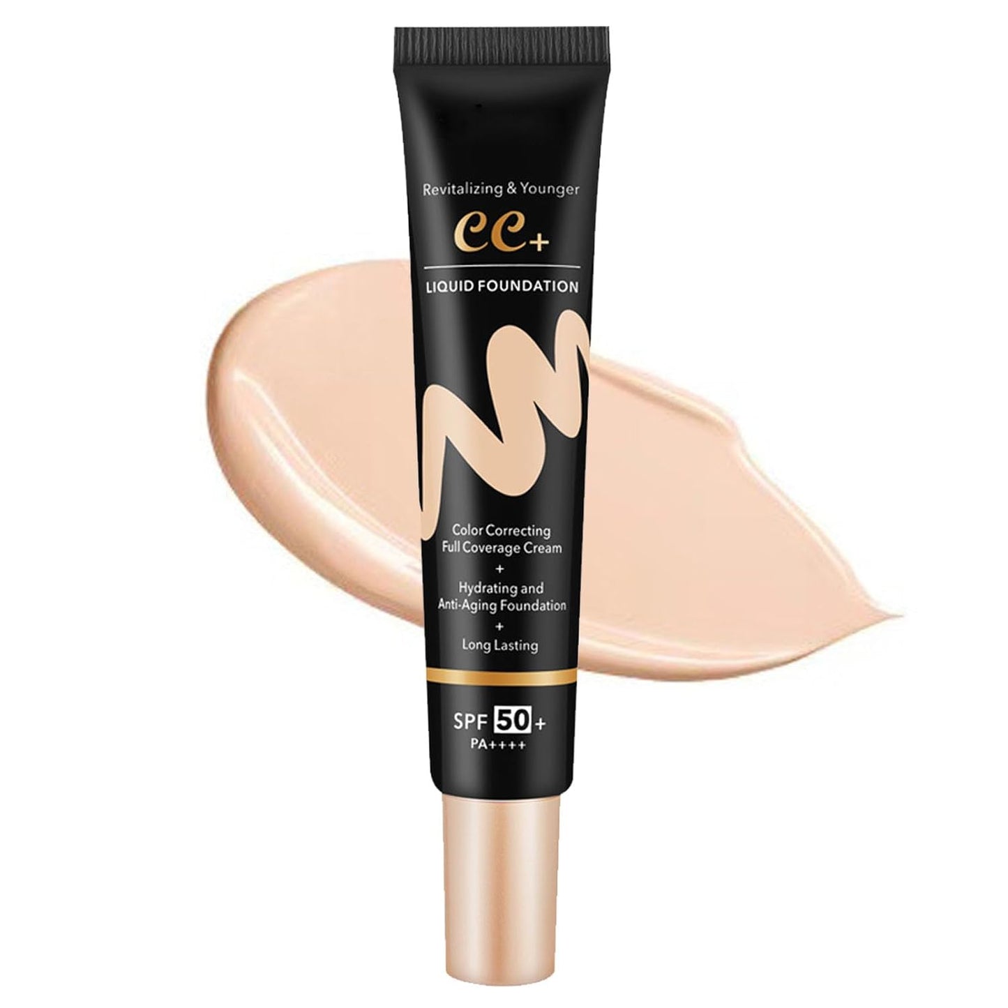 CC Cream Tinted Moisturizer with SPF 50, Color Correcting CC Cream, CC Cream Foundation Full Coverage Correcting Skin Tone, Cover Blemish, Hydrating & Long-Lasting Matte CC Cream (Natural)