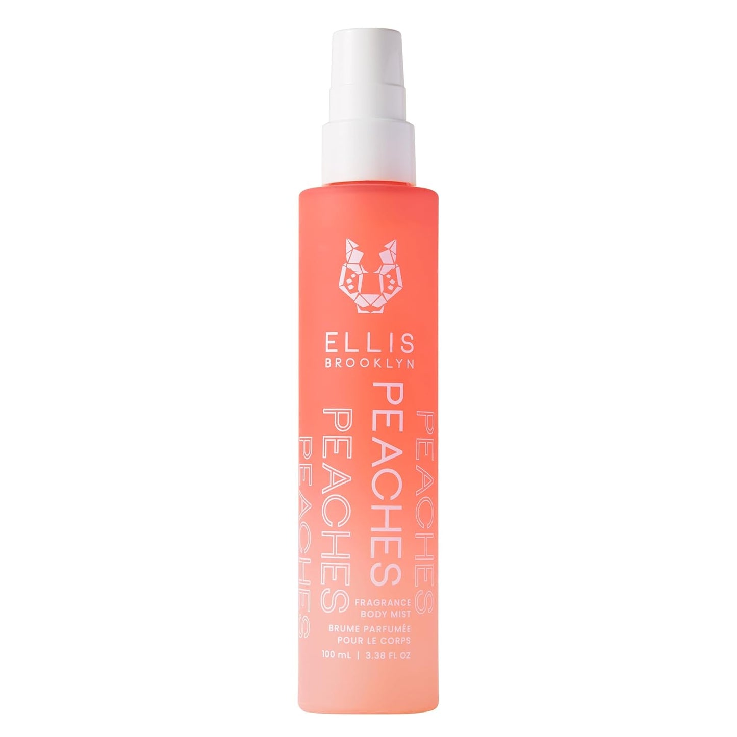 Ellis Brooklyn PEACHES Hair And Body Fragrance Mist - Fruity Floral Perfume Mist For Women with Sweet Peach, Rosebud, & Sandalwood, Vegan Perfume Made In The USA, 100ml 3.38 Fl Oz