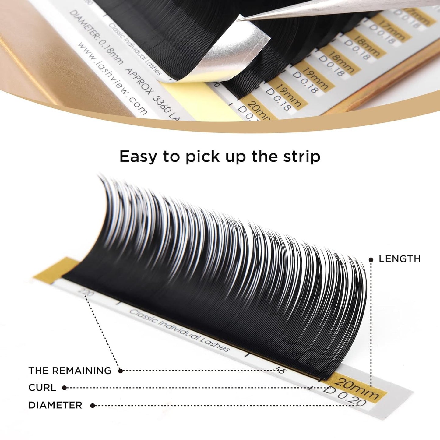 LASHVIEW Eyelash Extensions,Individual Lashes,Premium Single&Classic Lases,0.15 D Curl Thickness 13mm,Natural Semi Permanent Eyelashes, lashes individual,Soft Application-friendly