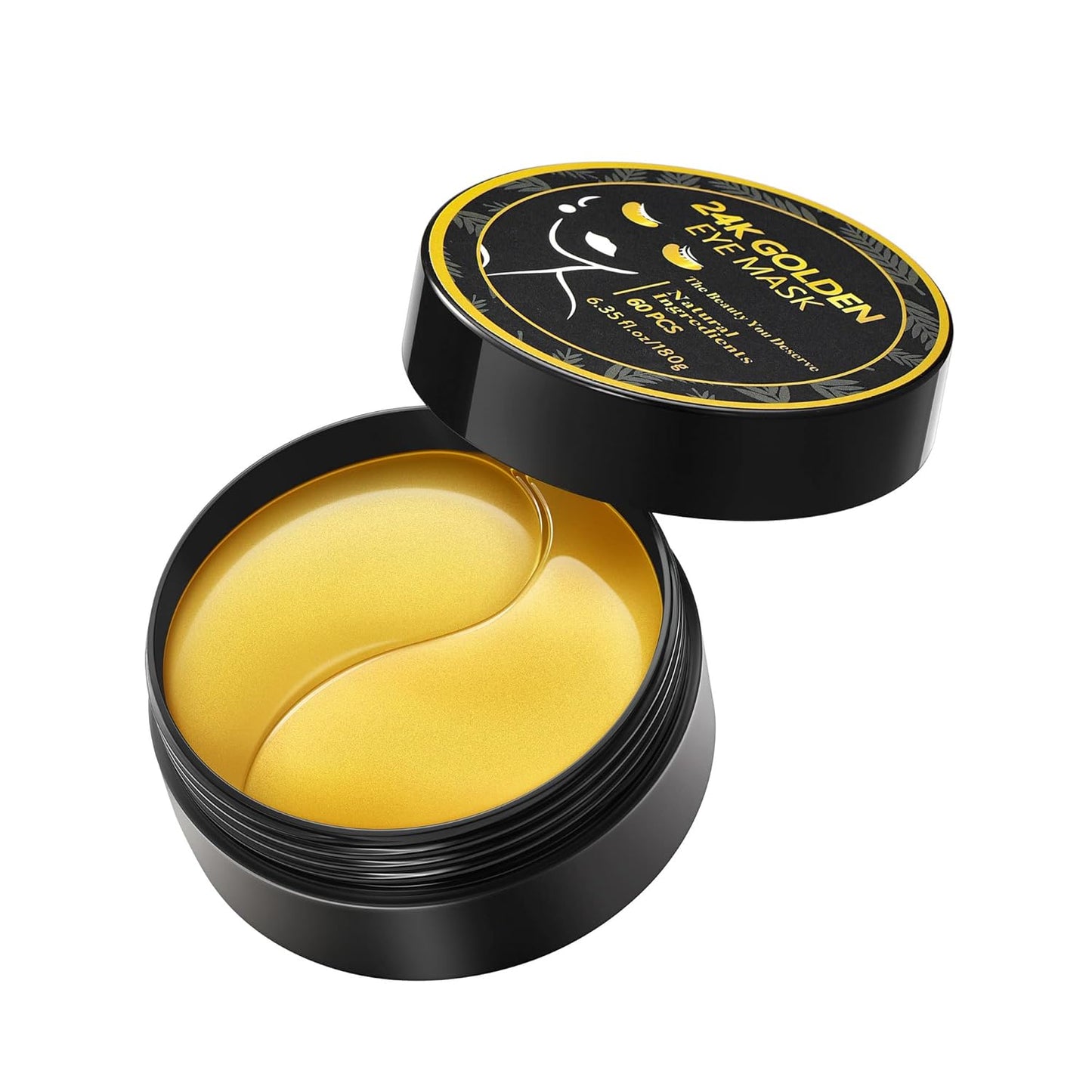 Anti-Aging Under Eye Patches, 24K Gold Eye Mask, Reduce Puffiness and Dark Circles, Nourish Skin, Smooth Wrinkles, 30 Pairs