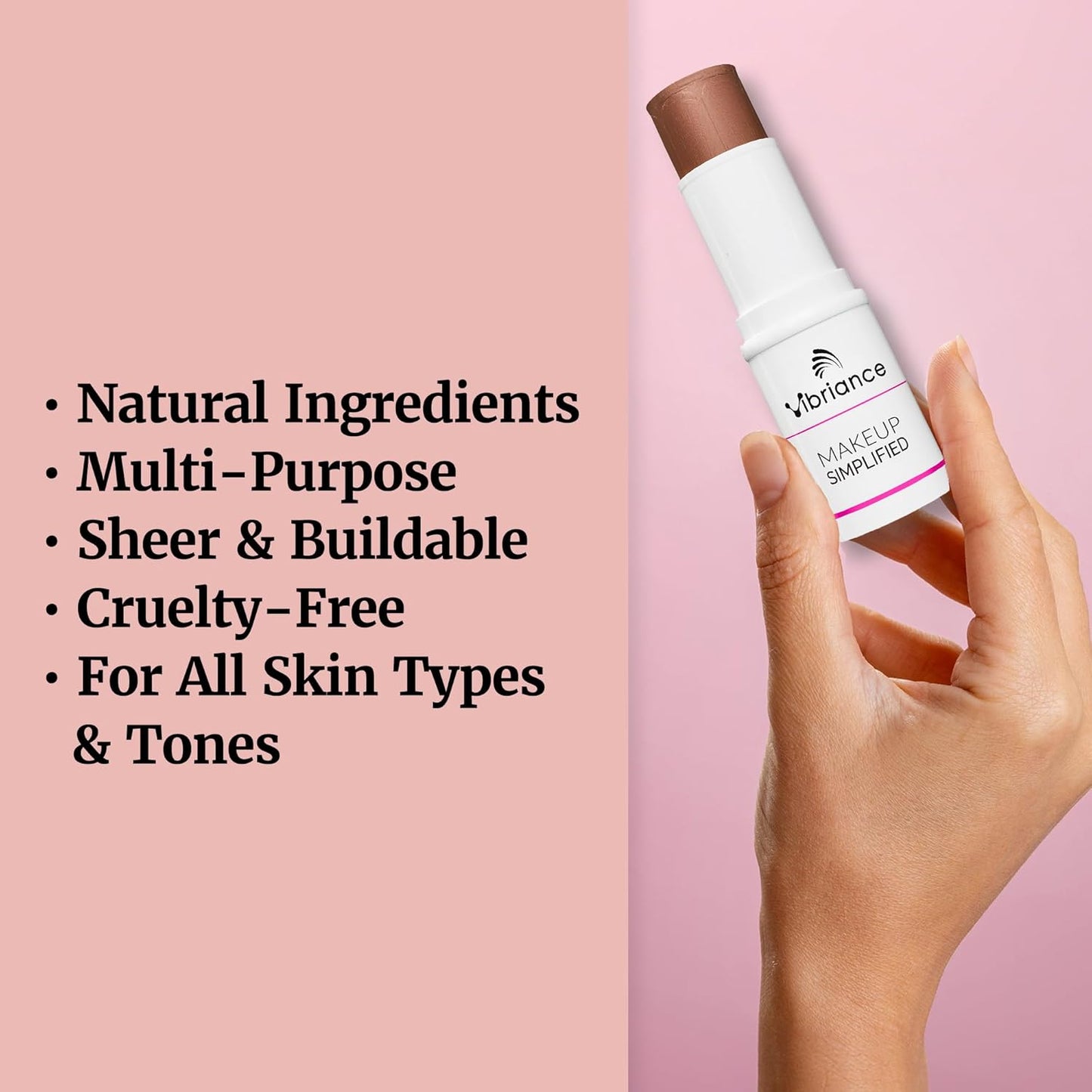 Vibriance Complexion Sticks - Foundation for Mature Skin - Sheer, Buildable Coverage Face Makeup Foundation for Older Women - 3-in-1 Base, Contour, Concealer - Dark