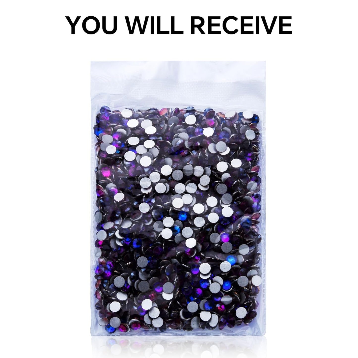 288Pcs Purple Velvet Crystal Rhinestones,Glass Flatback Rhinestones Gemstones for Nail Face Makeup Art Crafts Clothes Decoration - (SS20,4.8mm,Purple Velvet)