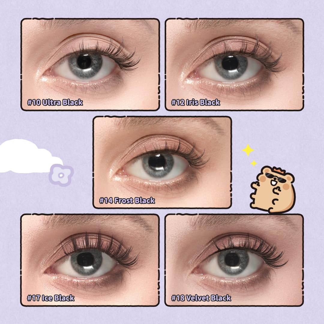 Soft Magnetic Eyelashes Kit with Applicator, No.12 Iris Black BearisBug, Reusable Glue-free Wispy Magnetic Lashes, Cruelty-free False Lashes, Waterproof, Lightweight, Suit for Heavy Makeup