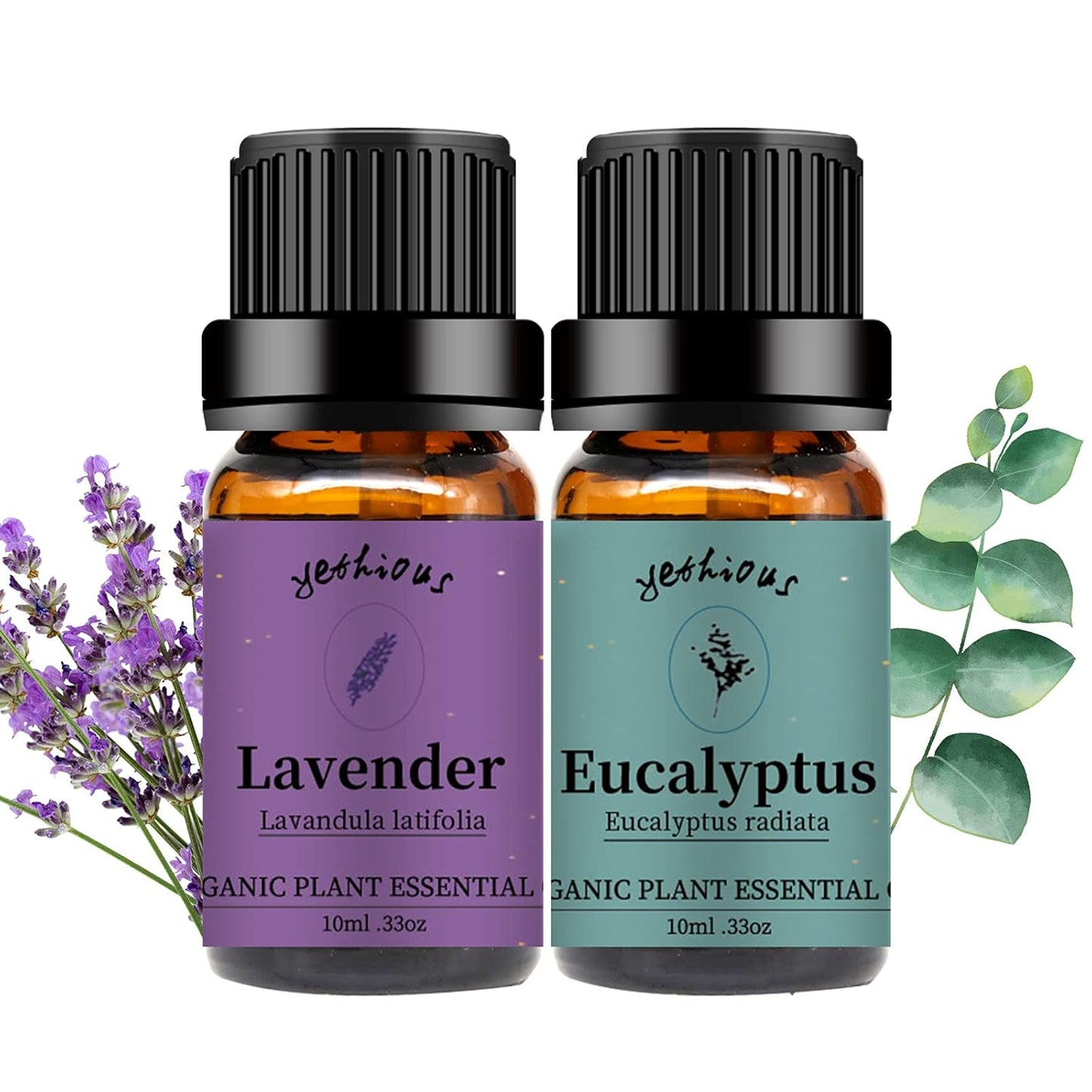 yethious Lavender Eucalyptus Essential Oil Organic Pure Plant Lavender Oil Essential Oil for Diffuser, Skin, Hair Care