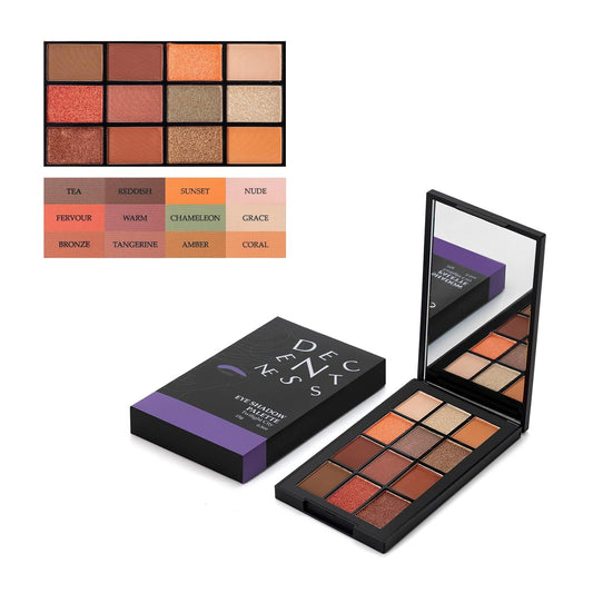 12 Colors Eyeshadow Palette Makeup Shades Nude Matte Shimmer Glitter Pigment, Pro Long Lasting&Waterproof Highlighting Makeup Palette,Ideal Gift(Twilight City)