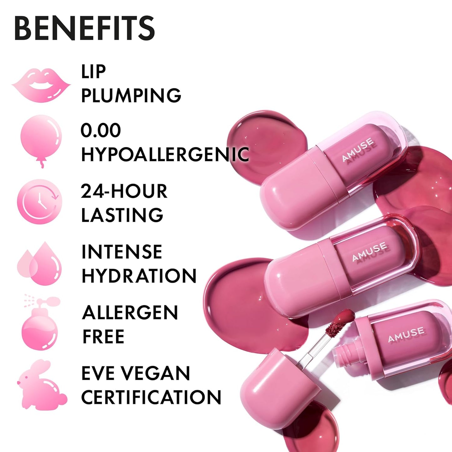 Amuse SEOUL BEBE TINT - 07 CHOCO GIRL | 24-hour Long-lasting Lip Stain, Plumping, Hydrating, Moisturizing, No Peel Off, Lip Care, Treatment, Non Sticky, Korean Lip Tint for Dry Lips