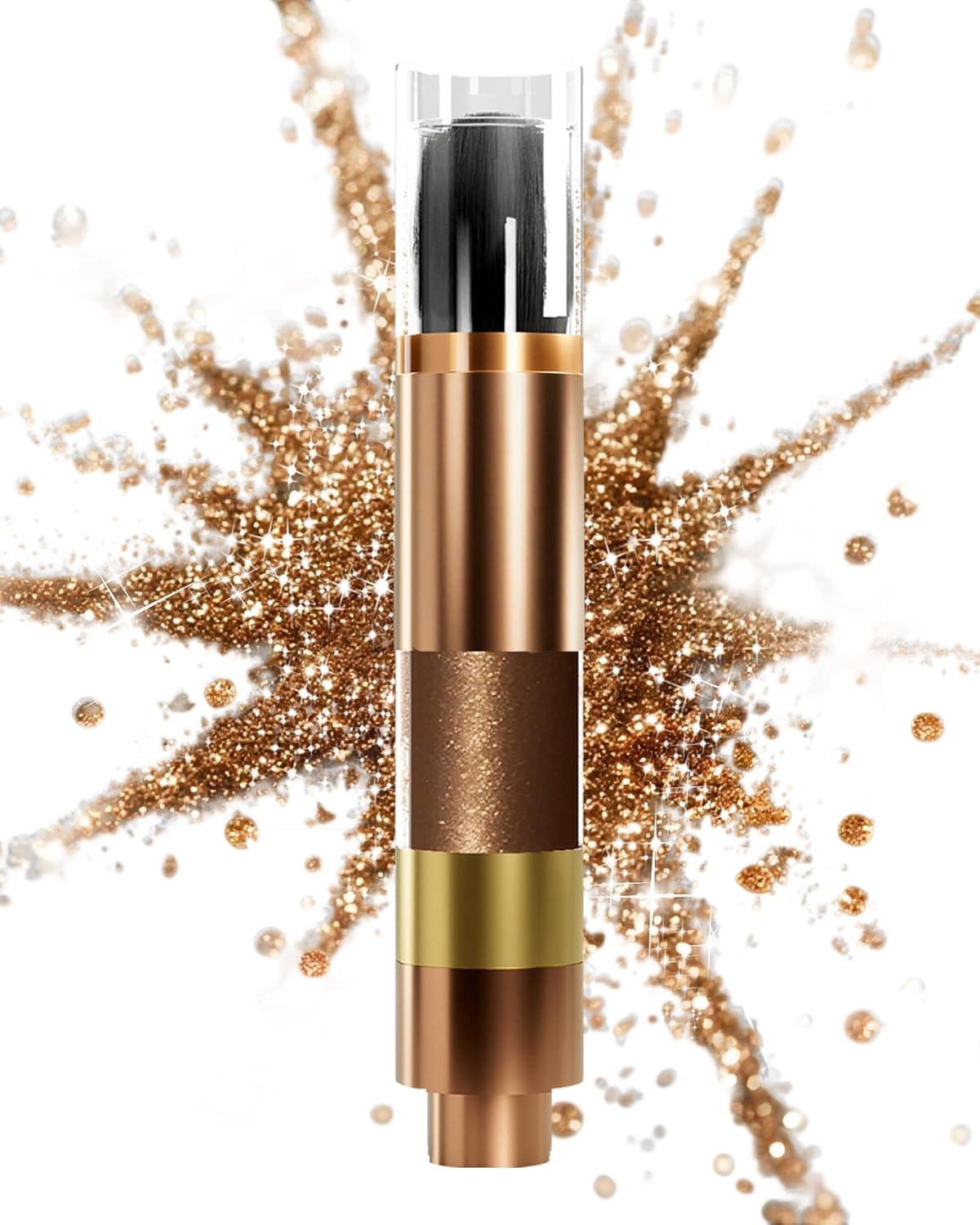 Highlighter Powder with Brush | 3D Contouring & Radiant Glow for Face, Body & Hair | Pearlescent Shimmer, Long-Lasting & Buildable Coverage | Women's Makeup for Daily & Special Occasions