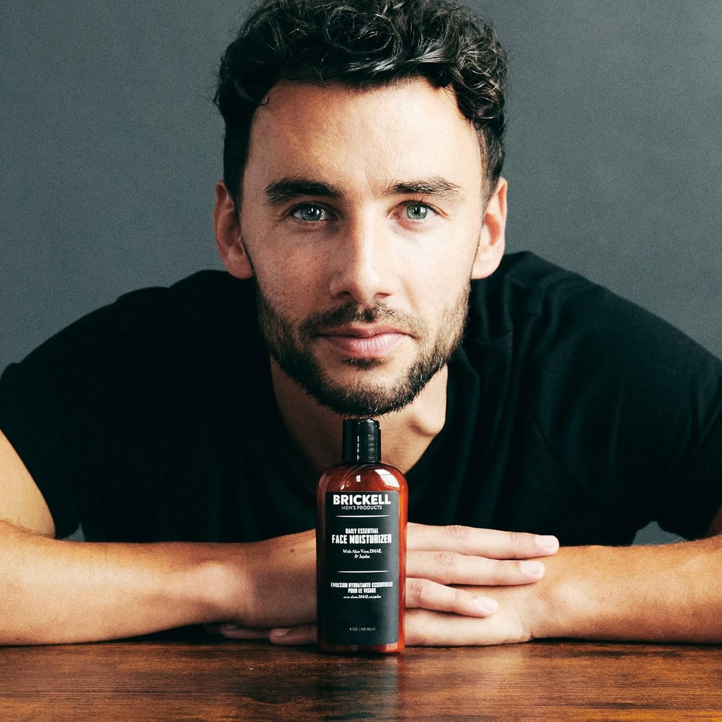 Brickell Men's Daily Essential Face Moisturizer for Men, Natural and Organic Fast-Absorbing Face Lotion with Hyaluronic Acid, Green Tea, and Jojoba, 4 Ounce, Unscented