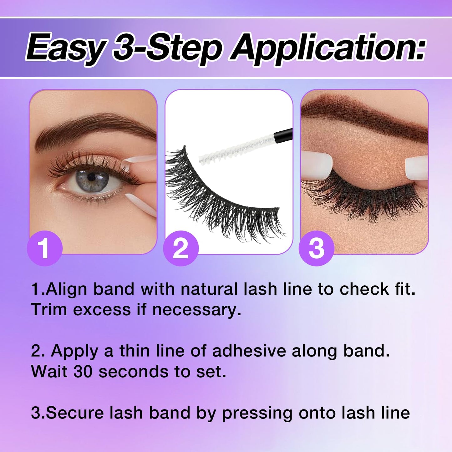 Wispy False Eyelashes Kit With Bond, Seal and Tweezer, 7 Pairs Natural Look Fake Cat Eye Lashes Strips Thin Band Extensions Waterproof Easy Eyelashes for Beginners DF99#