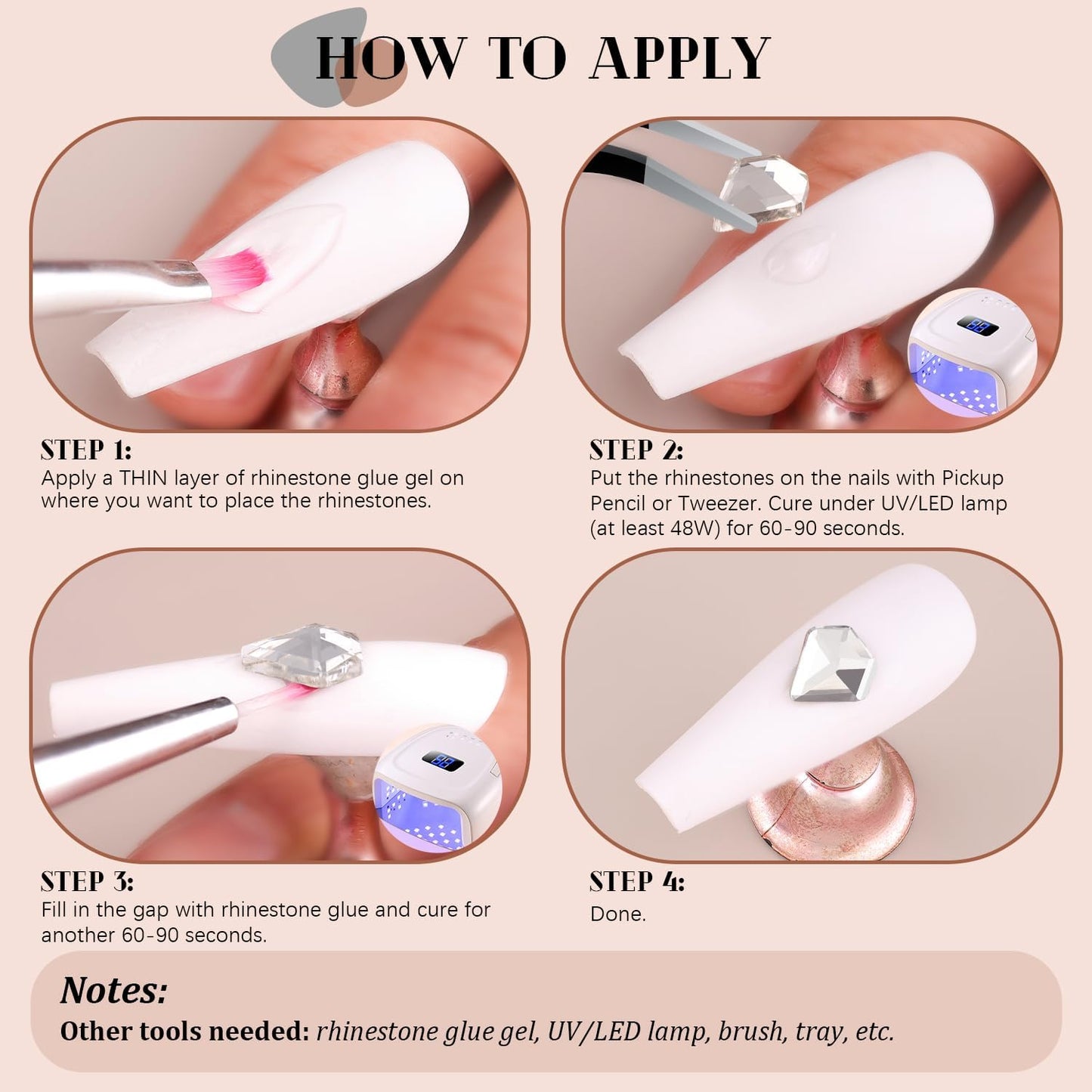 2680Pcs Silver Clear Nail Rhinestones 120Pcs Multi Shapes Glass Flatback Nail Gems + 2560Pcs 1.5-4mm Round Crystal, Manicure Nail Charms Diamond Gemstones for Acrylic Nails Decoration