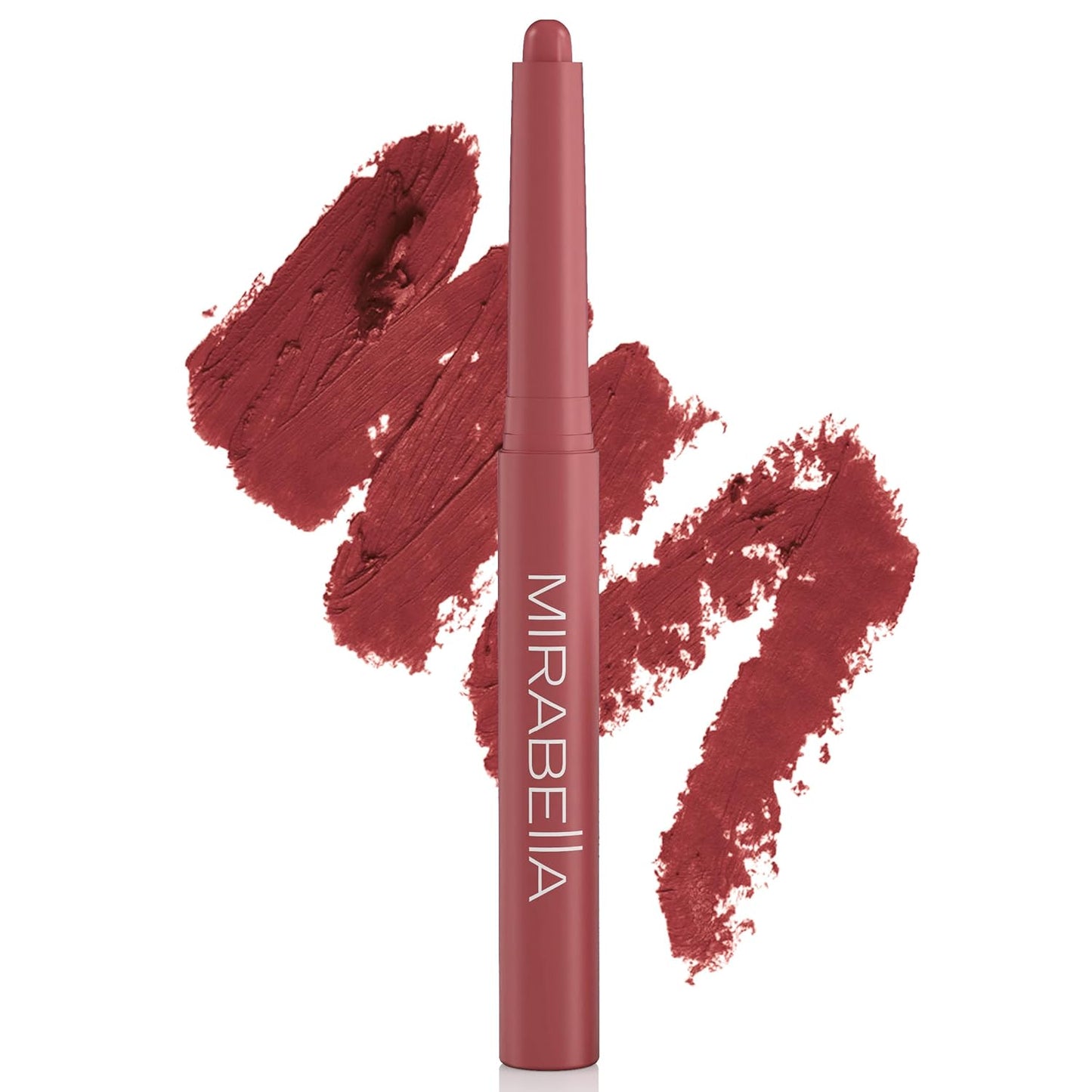 Mirabella - Velvet Matte Lip Crayon, Retractable Highly-Pigmented 2-in-1 Makeup, Long-Lasting Hydrating Lipstick Crayon + Lip Liner, Moisturizing Cream-to-Matte Lipcare Formula, Mystic Mauve