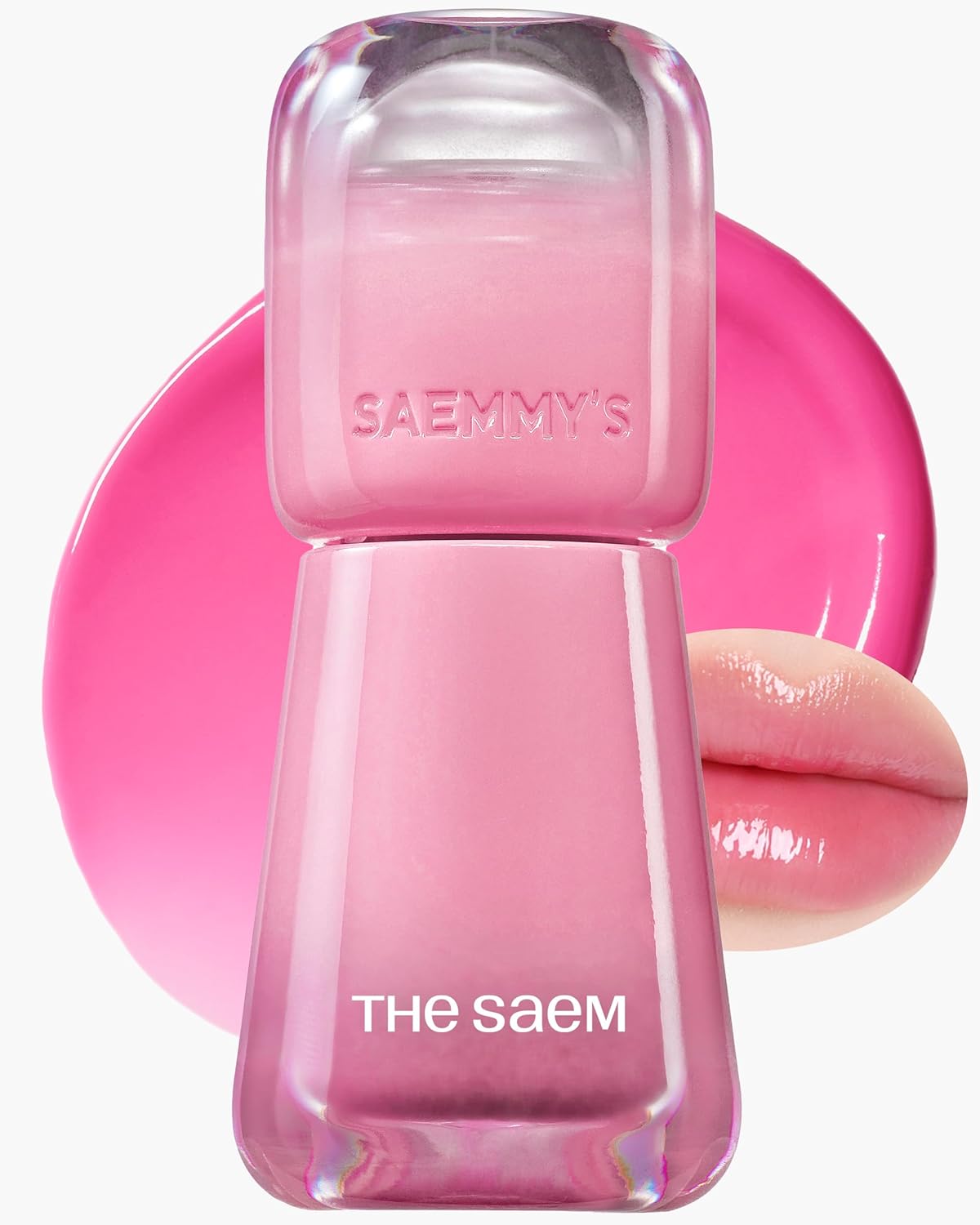 THESAEM Saemmy's Ade Shot Tint - Korean Lip Tint, Water Gel Lip Stain with Plump Glowy Moisturizing Finish, Buildable Radiant Gloss, Long-Lasting Comfort, 0.1 fl.oz. (09 Pink Lemon)