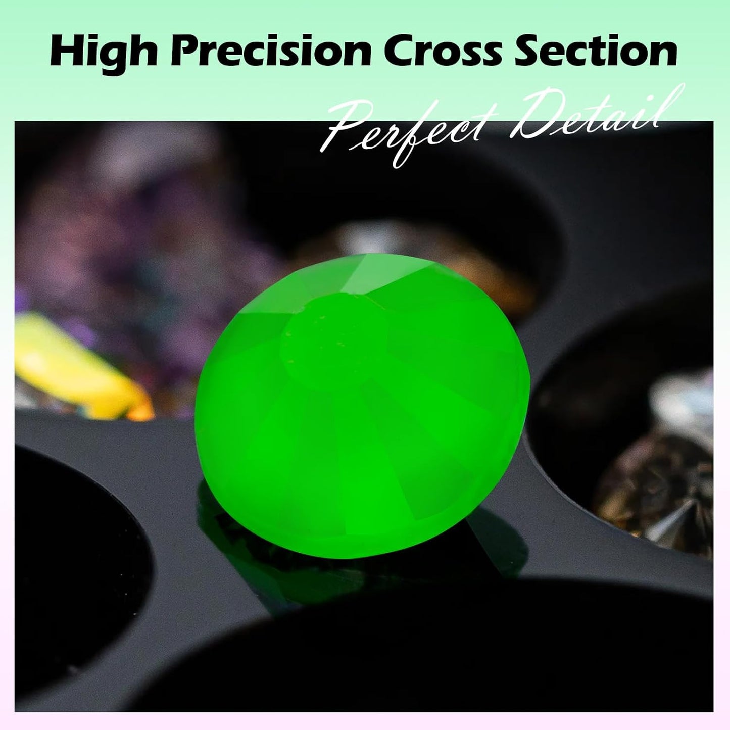 Neon Green Flatback Rhinestones, Glass Rhinestones for Nail Art and Craft, Glue Fix, Loose Crystal Gemstones(Neon Green, SS20, 1440pcs, 4.6-4.8mm)