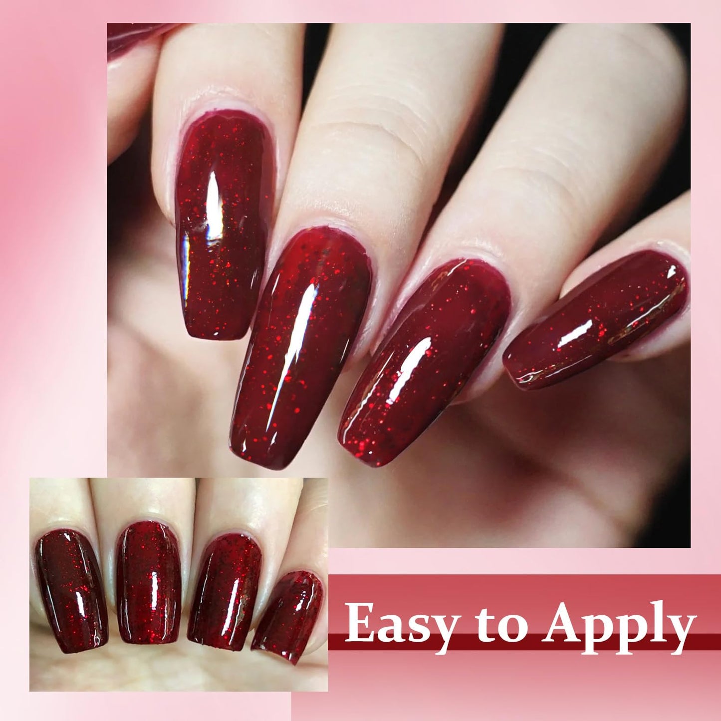 Major Dijit Quick Dry Nail Polish Rose Red Summer Nail Lacquer for Nail Art Regular Nail Polish 0.41 fl oz.