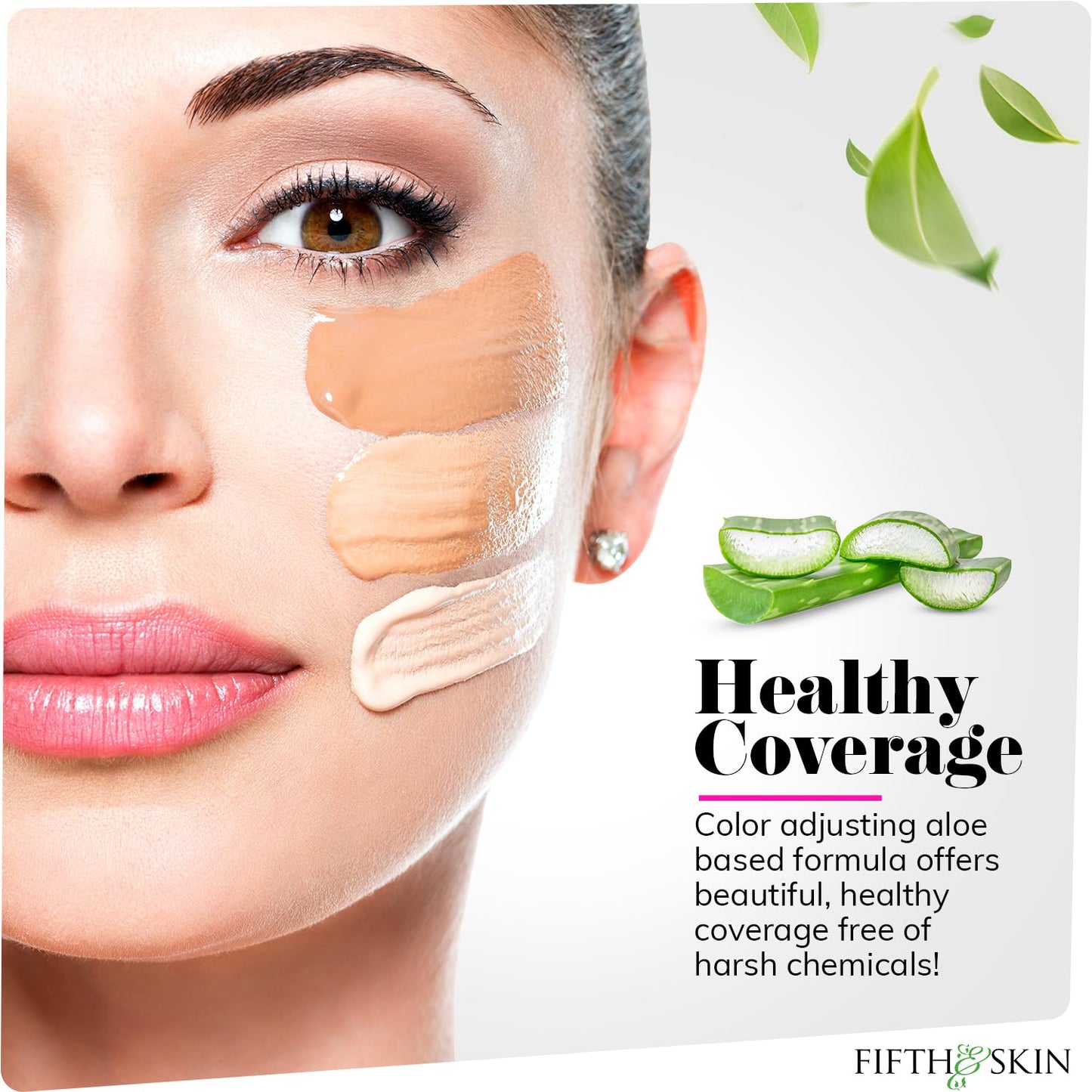 Fifth & Skin: Better’n Ur Skin Liquid Foundation (ROSE BEIGE) - Natural, Organic, Vegan, Cruelty-Free - Gluten-Free Beauty with Buildable Coverage and Palm-Free Luxury - 1 oz