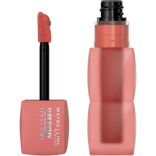 Maybelline Super Stay Teddy Lip Tint, Long Lasting Matte Lipstick For Up To 12HR Wear, Skinnydip, 1 Count