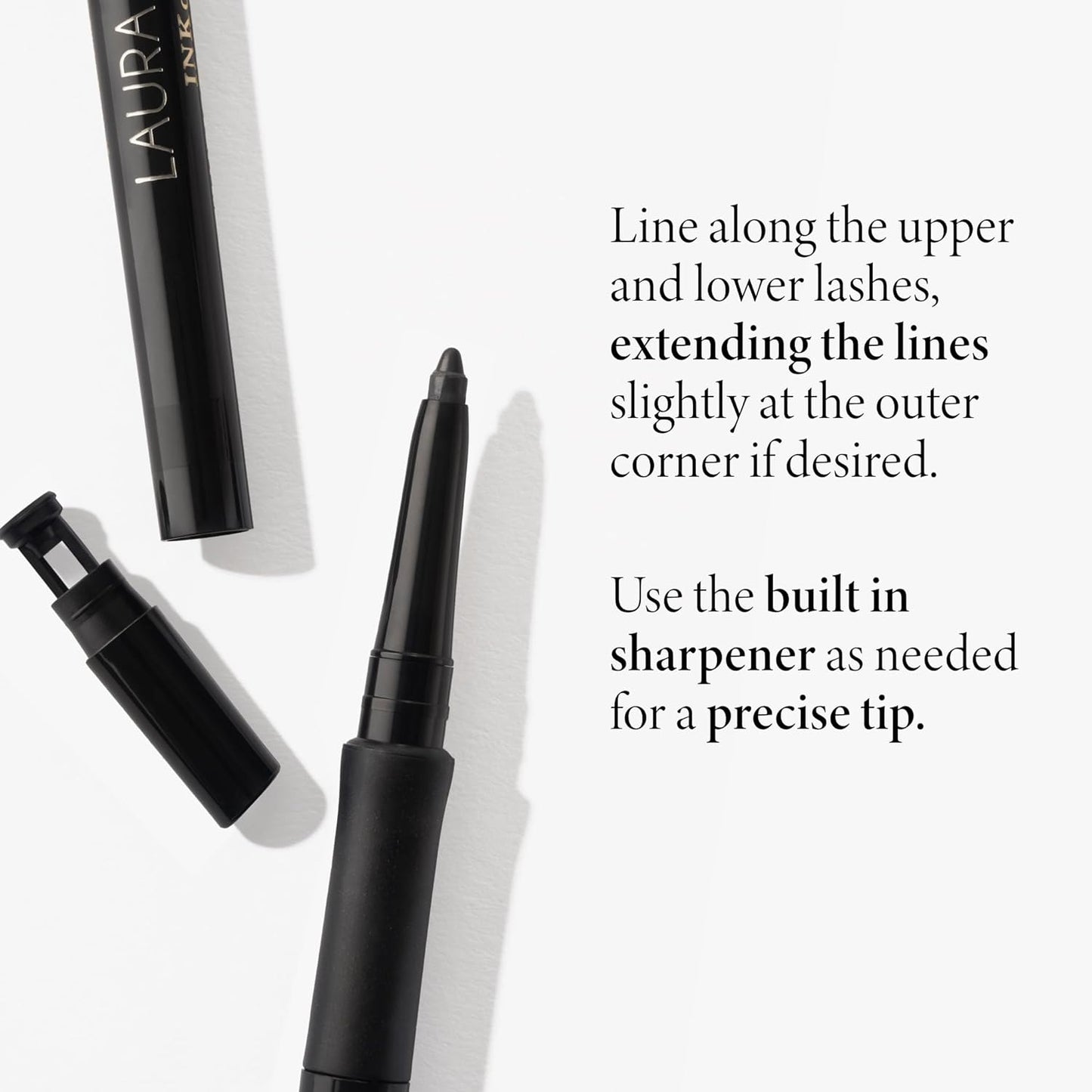 LAURA GELLER NEW YORK INKcredible Gel Eyeliner - Graphite - Waterproof Smudge-proof Eyeliner Pencil - Built in Sharpener